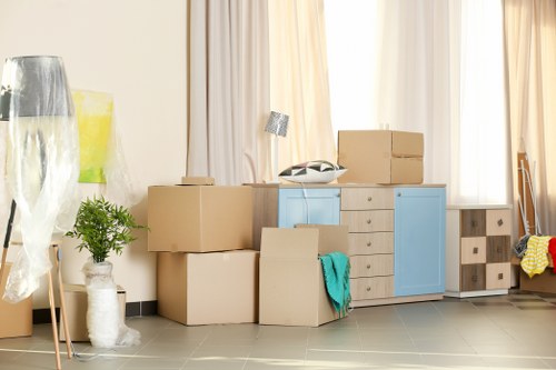 Careful loading of furniture into a removal van