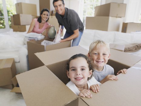 Professional removals in Newington with moving van and packed boxes