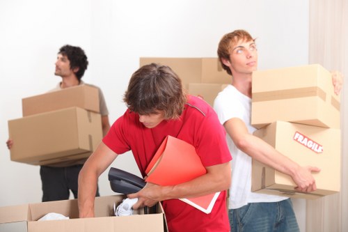 Organized moving boxes and packing support in Newington home relocation