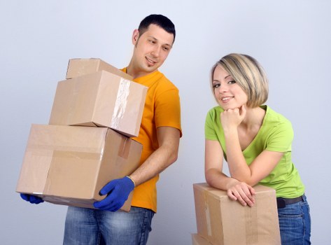 Home renovation items stored safely in a mobile storage unit in Newington